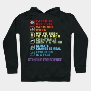 Earth Is Not Flat T-Shirt Stand Up For Science Teacher Hoodie